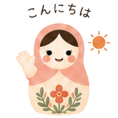 Cute Matryoshka Polite Daily Stickers 2