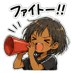 Cheerful School & Sports Girl Stickers