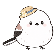 Caring Shimaenaga Stickers - Summer Hat