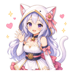 Cat-Eared Milu: Daily Stickers