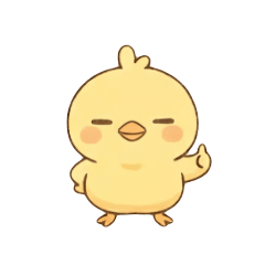 Cute and friendly chick Sticker