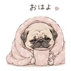 Pug stickers for everyday