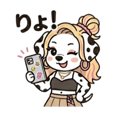 Dalmatian Gal's Office Stickers