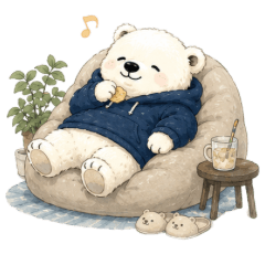 Lazy Polar Bear: Relaxing Holidays
