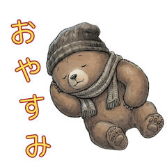 Cozy Winter Bear Stickers 2