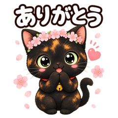 Spring Tortoiseshell Cat Stickers