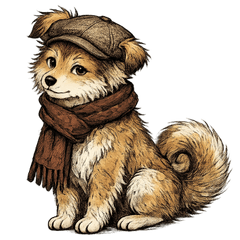 Dog wearing a scarf Boxing style