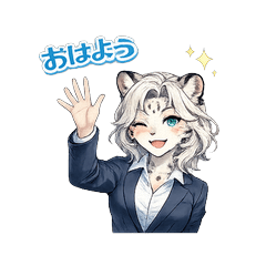 Snow Leopard Boss Stickers