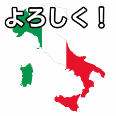 Italian map with flag design