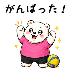 Polar Bear and Soft Volleyball