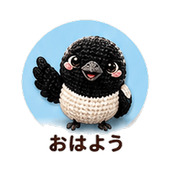 Knitted Magpie