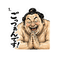 Funny Sumo Wrestler Stickers