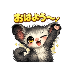Fluffy Aye-Aye Daily Stickers