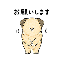 Polite Cream Round Dog