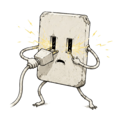 Despairing Outlet-kun (Stamp)