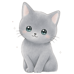 Sweet Russian Blue Cat