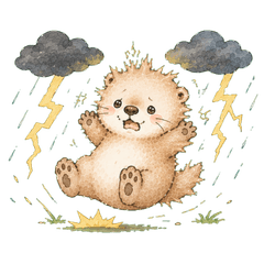 Soft Otter Weather Stickers