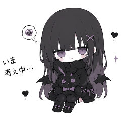 Dark Kawaii Girl Stickers