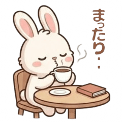 Soft White Rabbit : Happy Daily Stickers