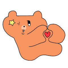 A cute orange bear
