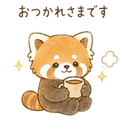 Cute & Polite Red Panda Stickers Vol.2