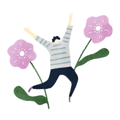A simple stamp for a life with flowers