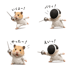 Reru-chan Fencing Stamps