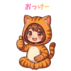 Cold  Cute Cat Girl  Everyday Stickers