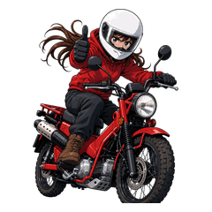 Expressive Female Biker Stickers ver10