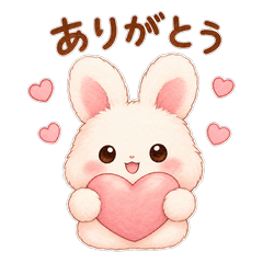 Soft Pink Bunny Daily Stickers