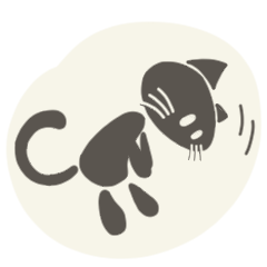 Black and white black cat