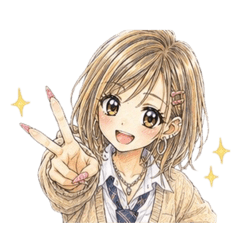 Heisei-girl Genki stamp
