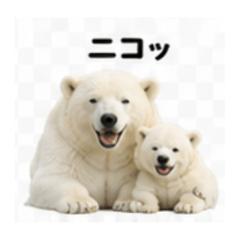 Polar Bear Family Daily Stickers
