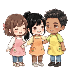 Cute Multinational Care Staff