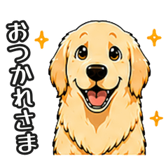 Golden Retriever Warabi Sticker