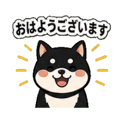 Black Shiba Inu   Daily Chat Stickers