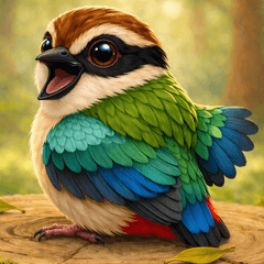 BIG Sticker - Pitta nympha