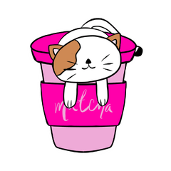 Cute kitten in a mug