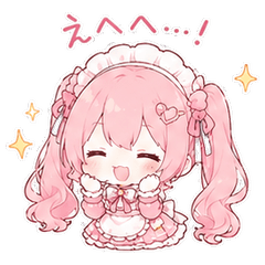 粉色女仆少女 樱