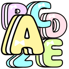 Colorful Alphabet looks like tunkaron.