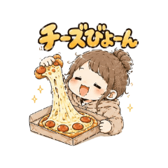 管他的！美食至上女孩貼圖