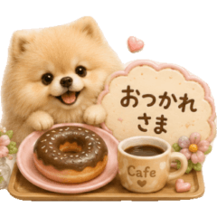 Sweet Pom Cafe Stickers