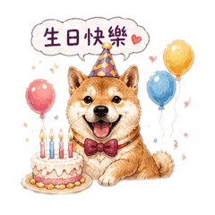 柴犬球球 x 節慶祝賀語