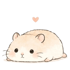 Text-free stickers of Mochi the hamster