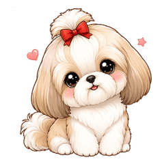 Cute Fluffy Shih Tzu