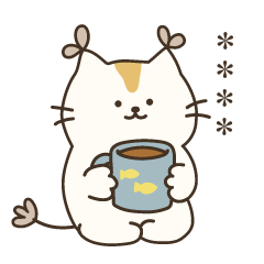 Custom stickers of Nyapon the kitten
