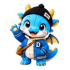 Stylish Baby Dragon Stickers