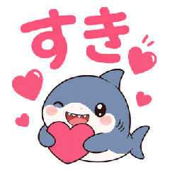 Cute Shark Emotion Stickers
