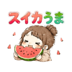 夏日吃貨女孩貼圖