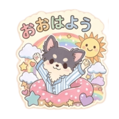 吉娃娃日常貼圖 (黑金配色)